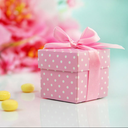 10 Boîtes à dragées rose à pois blanc