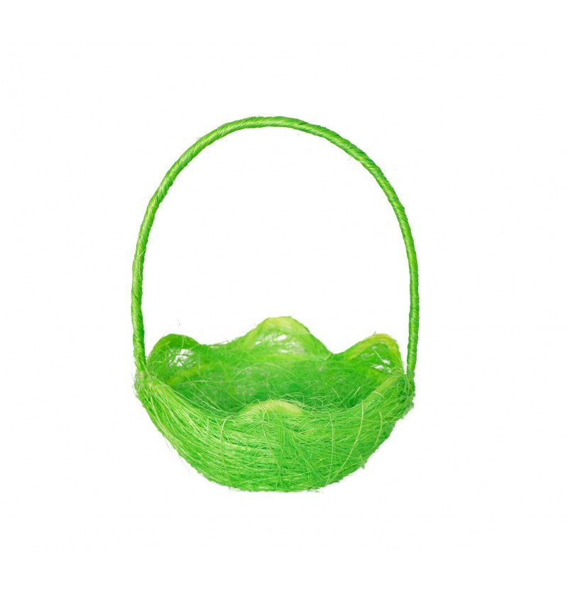 Panier a oeufs vert pour pâques 