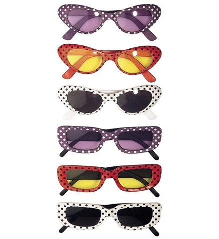 [WID6749V] Retro glasses - 2 assorted colours