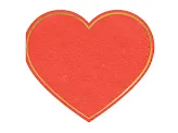 20 Serviettes cœur rouge et liseré or