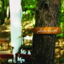 Wooden photobooth signpost arrow 36 x 7.5 cm