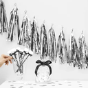 Guirlande pompons argent