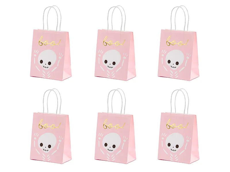 Sacs cadeaux Boo, rose, 14x18x8cm