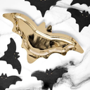 6 assiettes chauve-souris or 