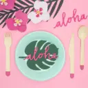 6 Marque-places feuille de monstera - Aloha 