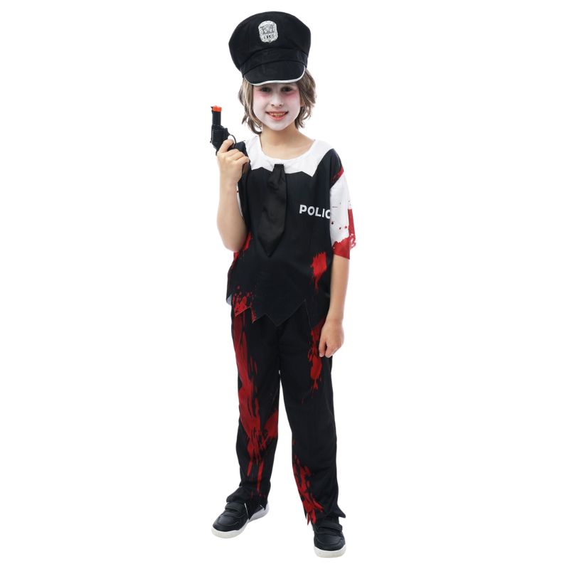 [PCL22096] Déguisement de policier ensanglanté 10/12 ans
