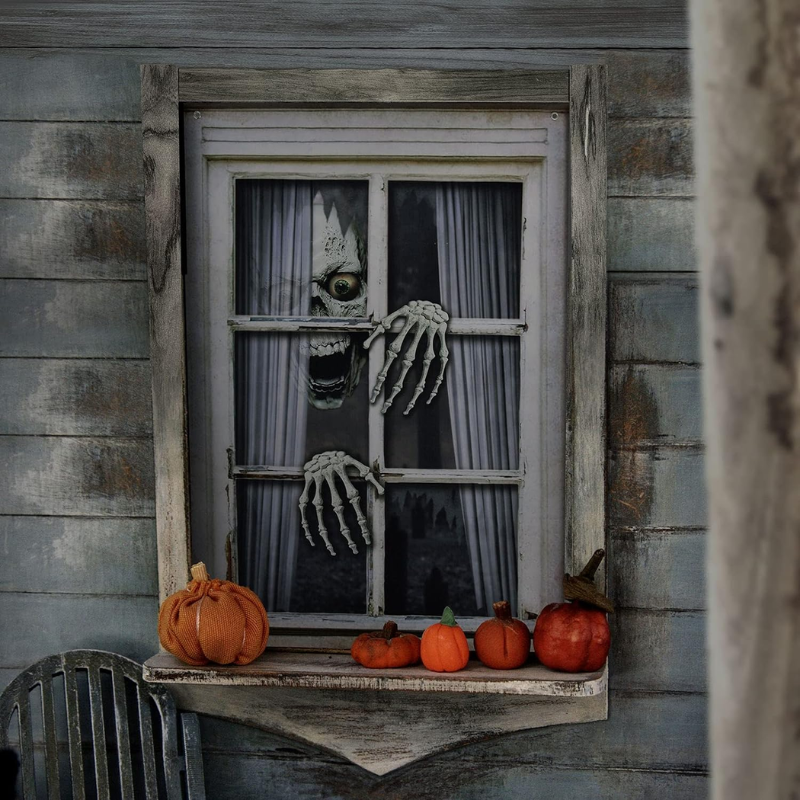 Décor de fenêtre - squelette