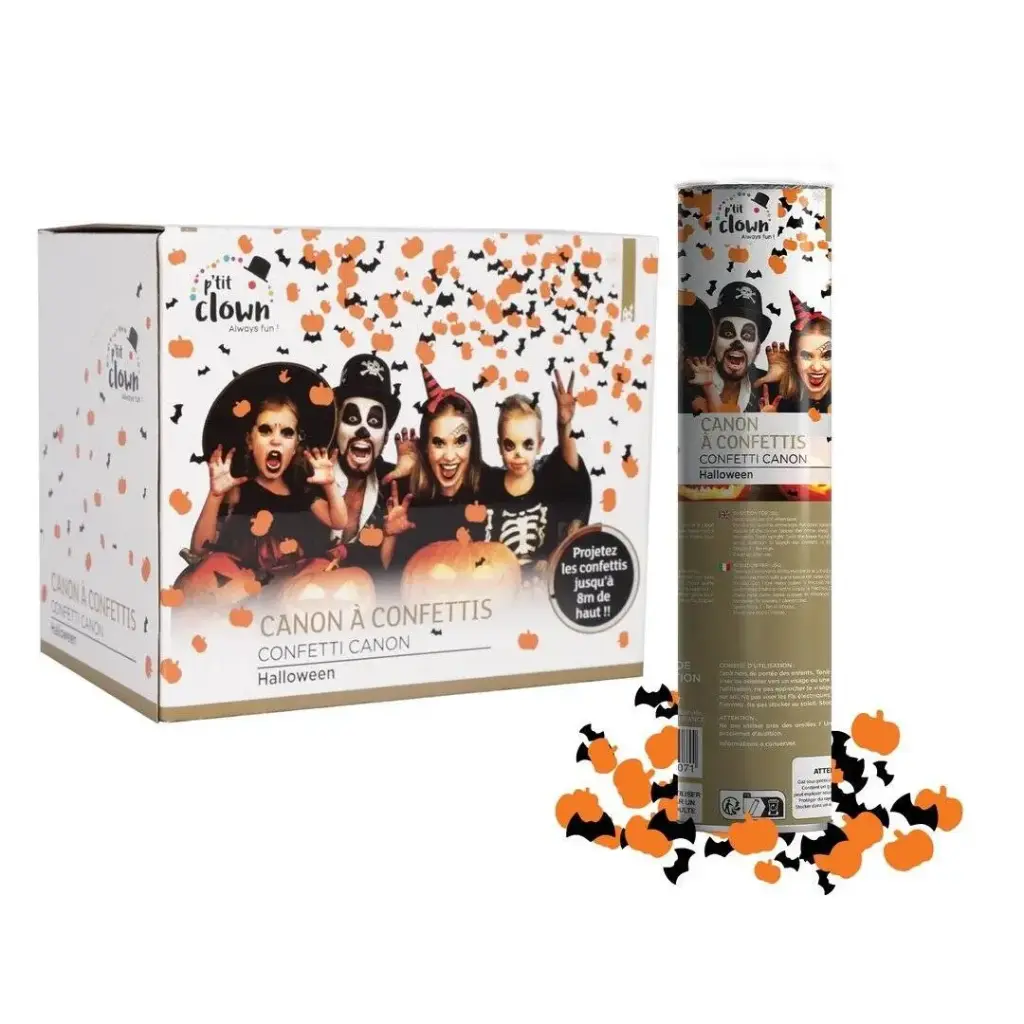 [PCL28820] Confetti Cannon - 20 cm - metallic Halloween designs