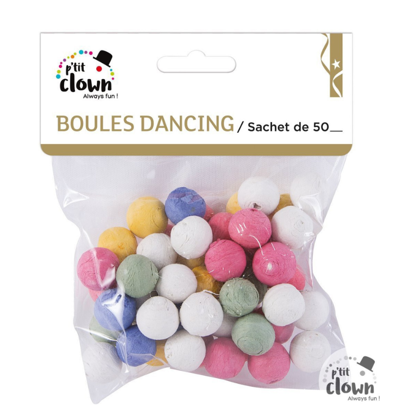 Boules à sarbacane multicolores, sachet de 50