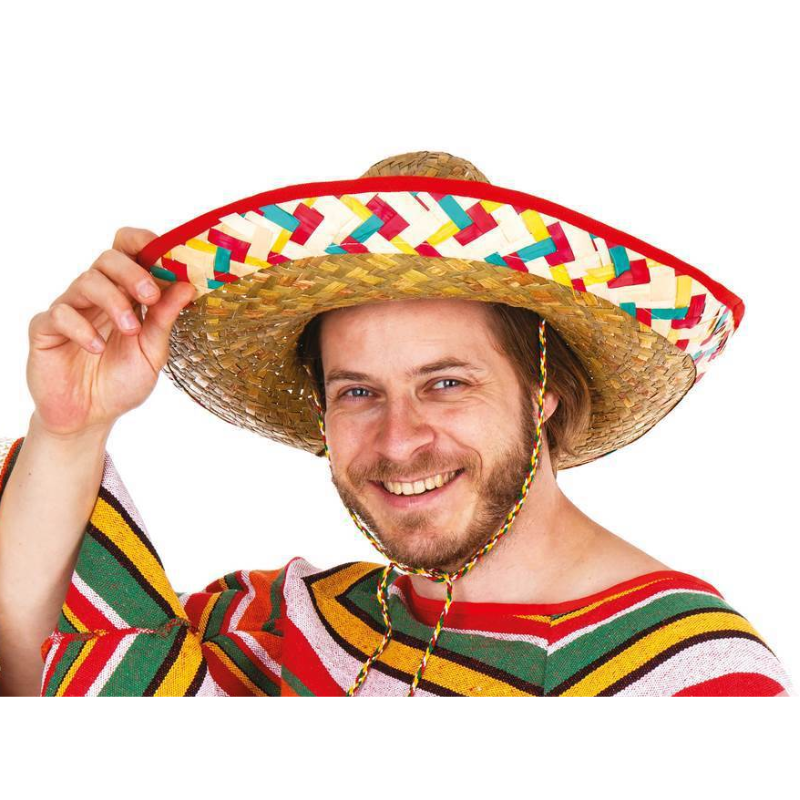 Sombrero in straw multicoloured