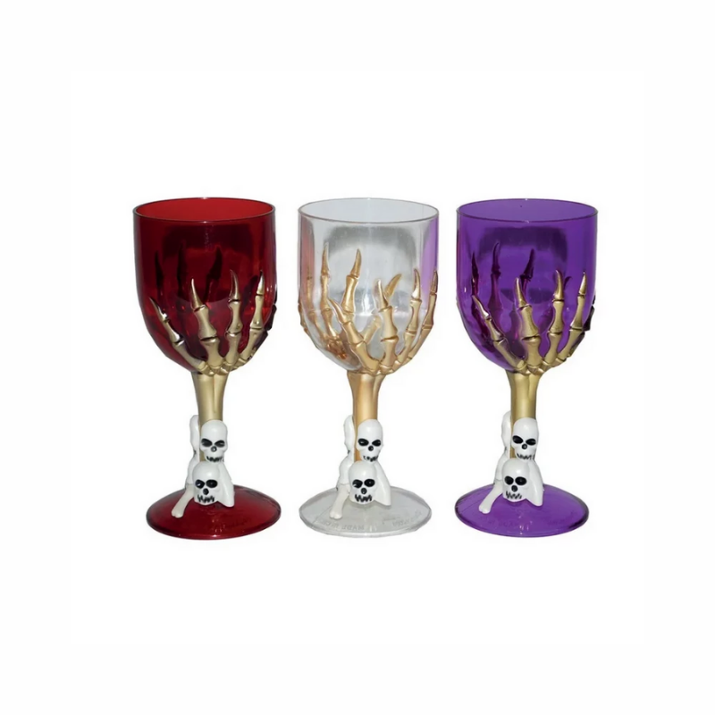 Verre à Pied Main Squelette