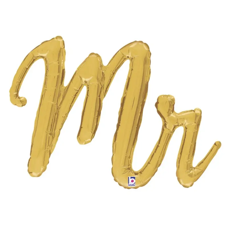 Ballon "Mr" doré 39"