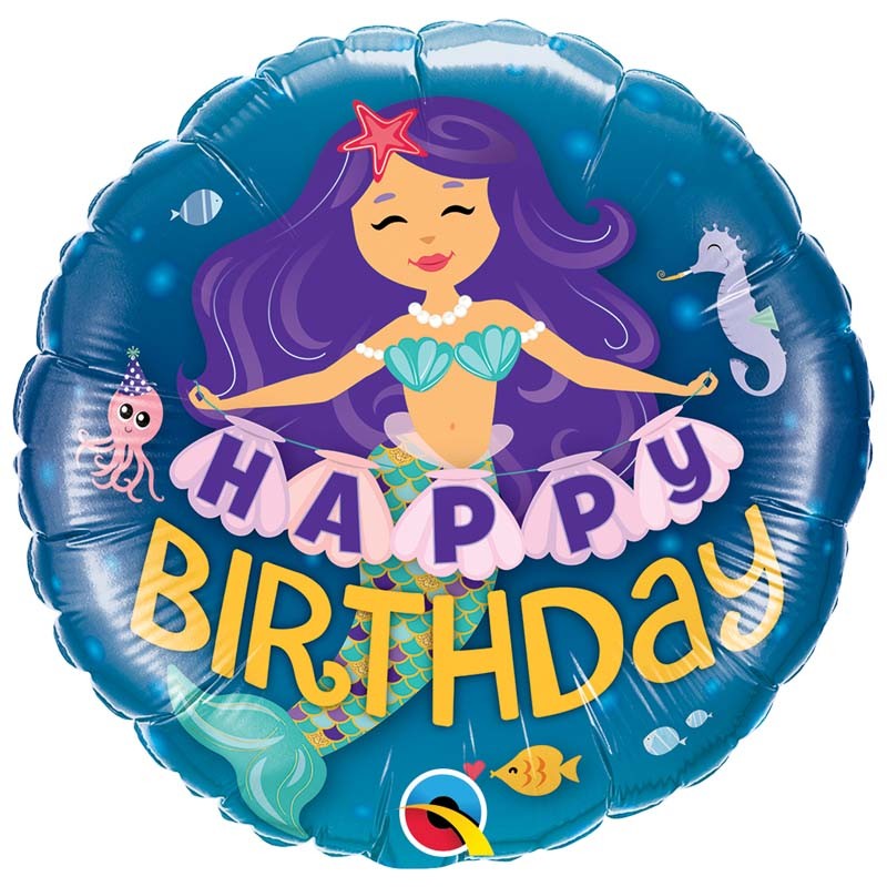 [PS10022] Mermaid Balloon "Happy Birthday"