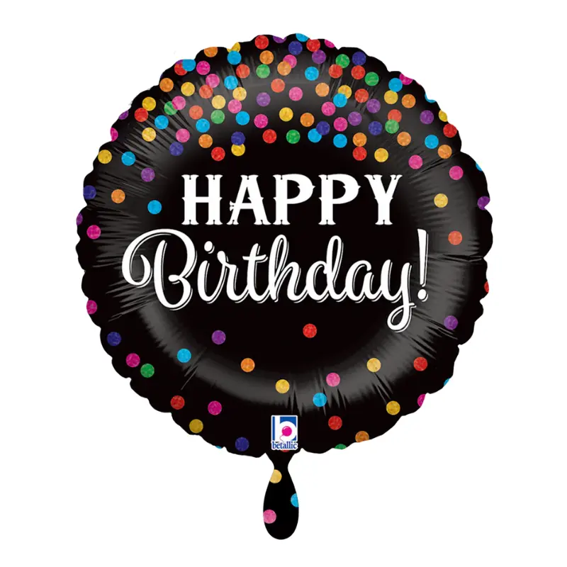 Ballon Alu Glittering Birthday 46 cm