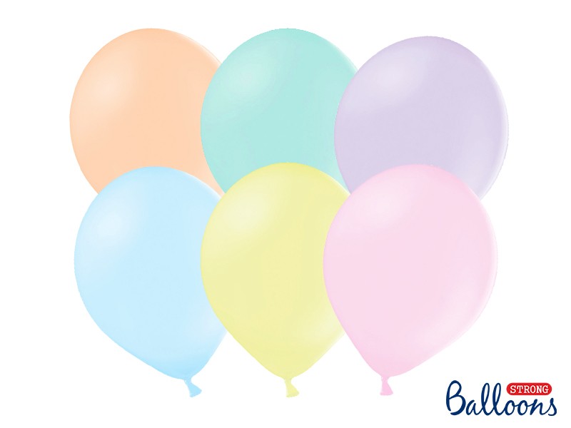 50 ballons latex 30 cm, mix pastel