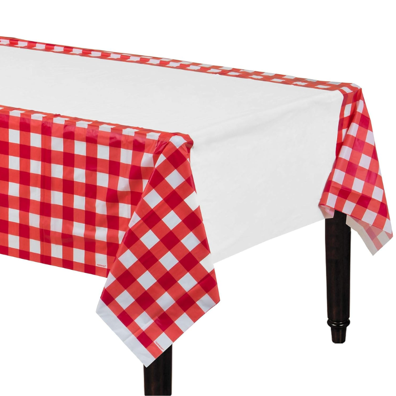 [AMS579446] Nappe vichy à carreau rouge et blanc