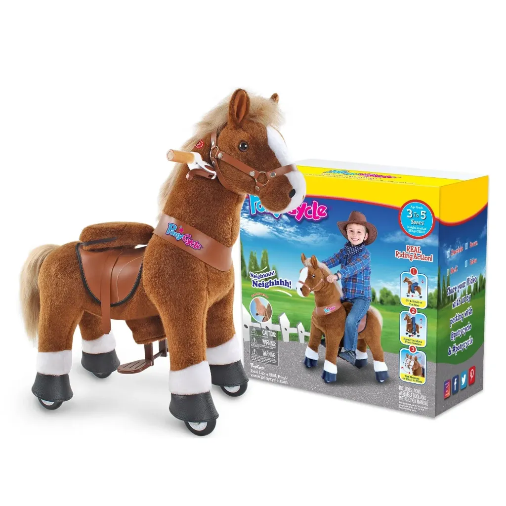 [PONU324] Pony Cycle Cheval Brun Clair 3-5 ans