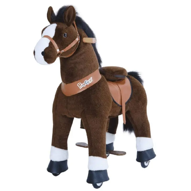 [PONU421] Pony Cycle Cheval Brun Foncé 4-9 ans