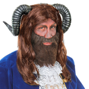 Perruque de la "Bête" avec cornes