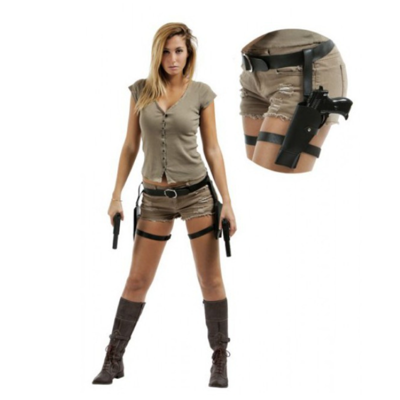 [PCL17201] Ceinture double Holster "Croft"