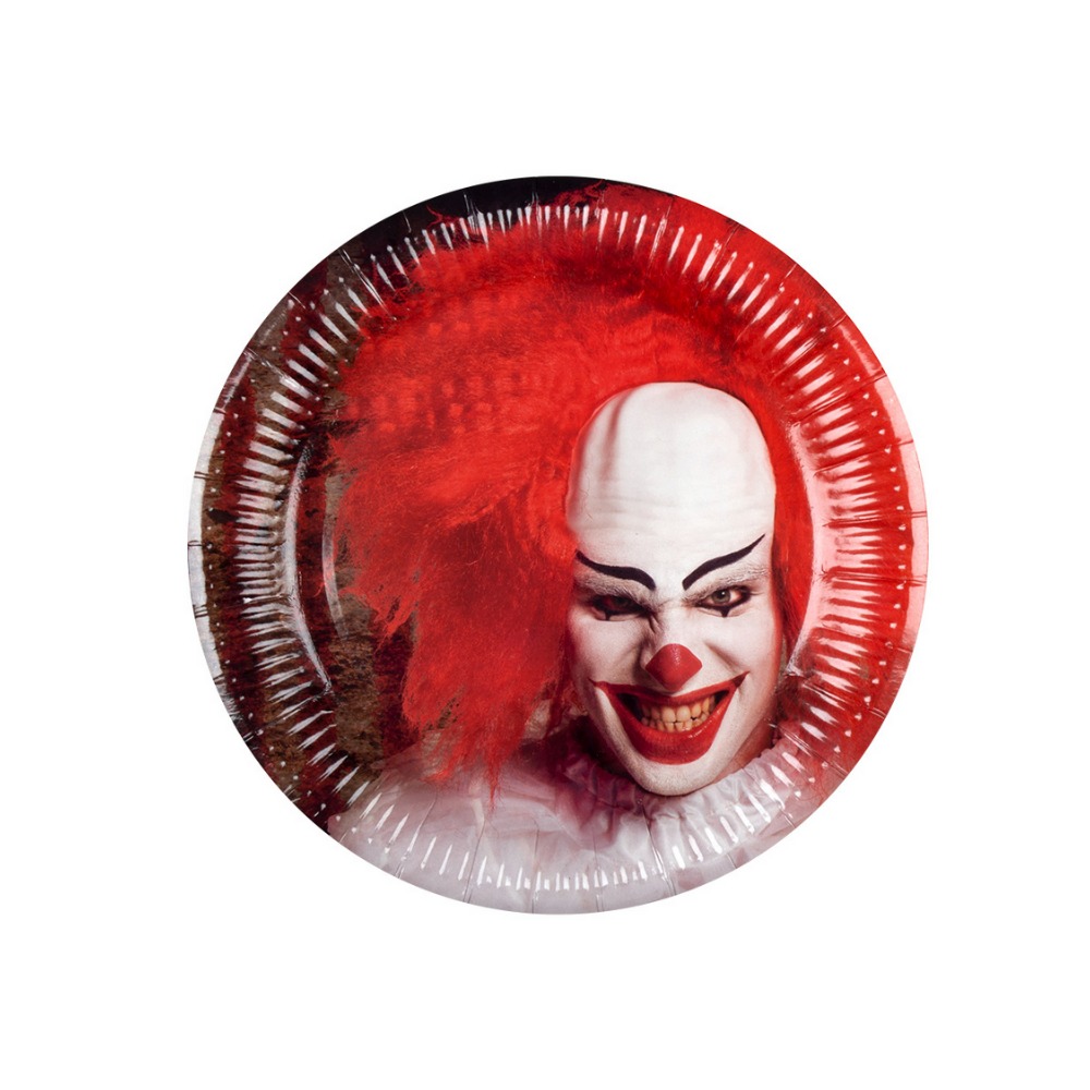 [BOL72351] Assiettes Clown film d'horreur