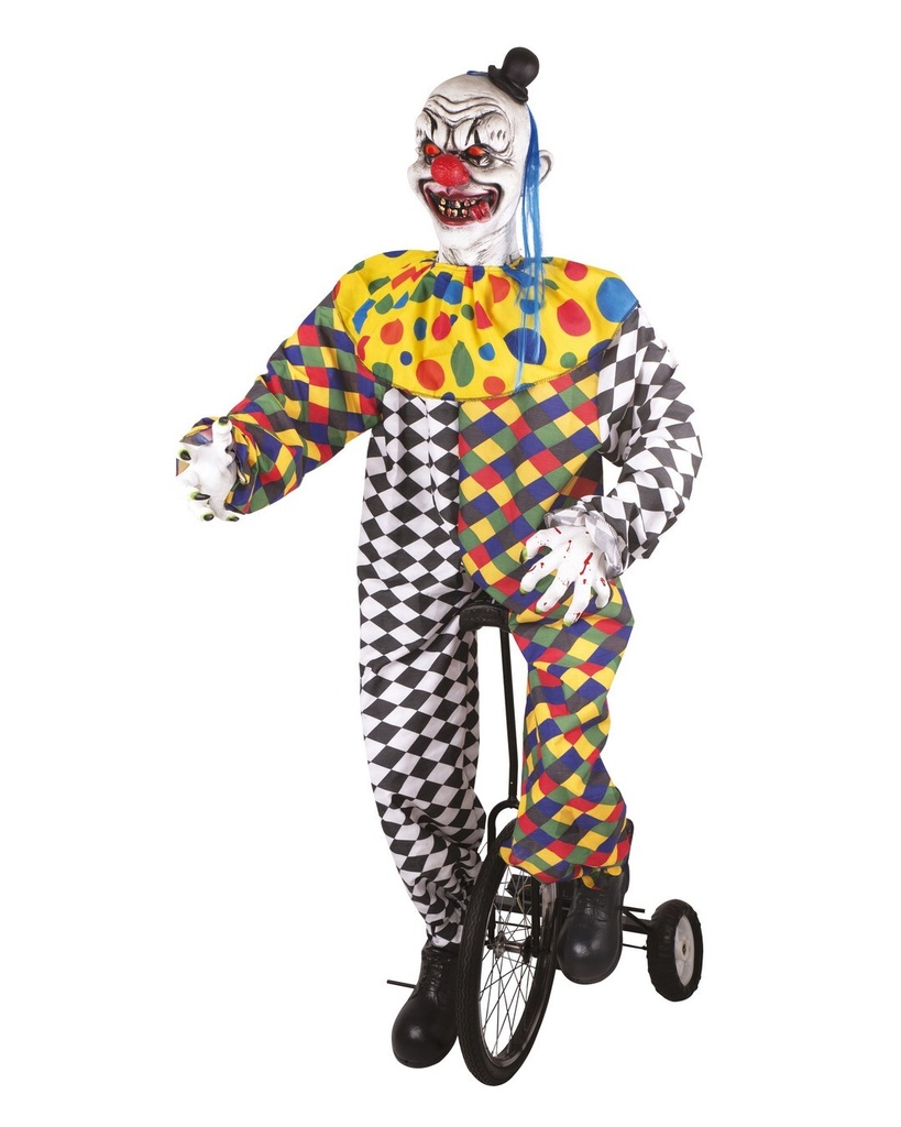 [PCL41812] Animierte Figur Gruselclown auf Einrad