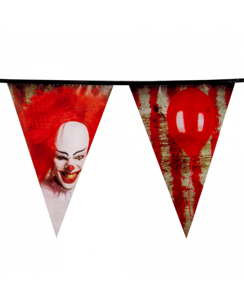 Guirlande 'Clown film d'horreur'