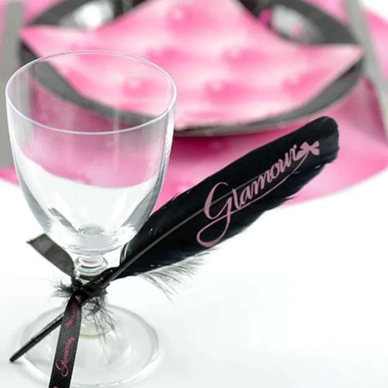 6 plumes "glamour" noires
