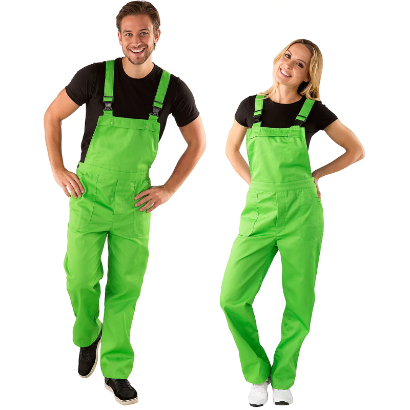 Déguisement adulte salopette verte fluo