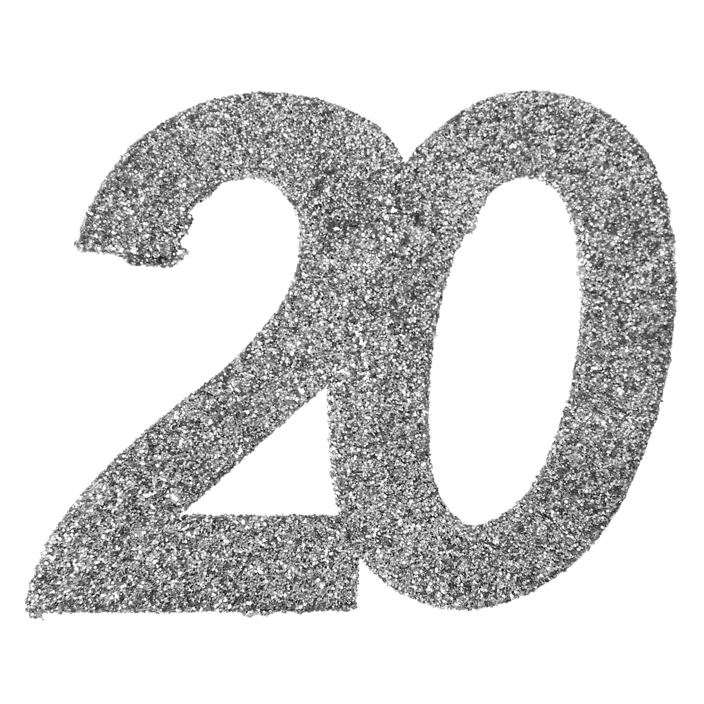 Confetti 20 years glitter silver