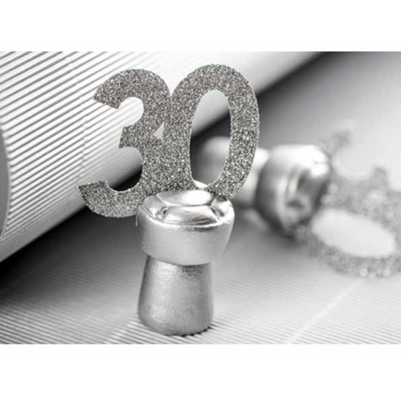 [SAN4532/30] Confetti 30 years glitter silver