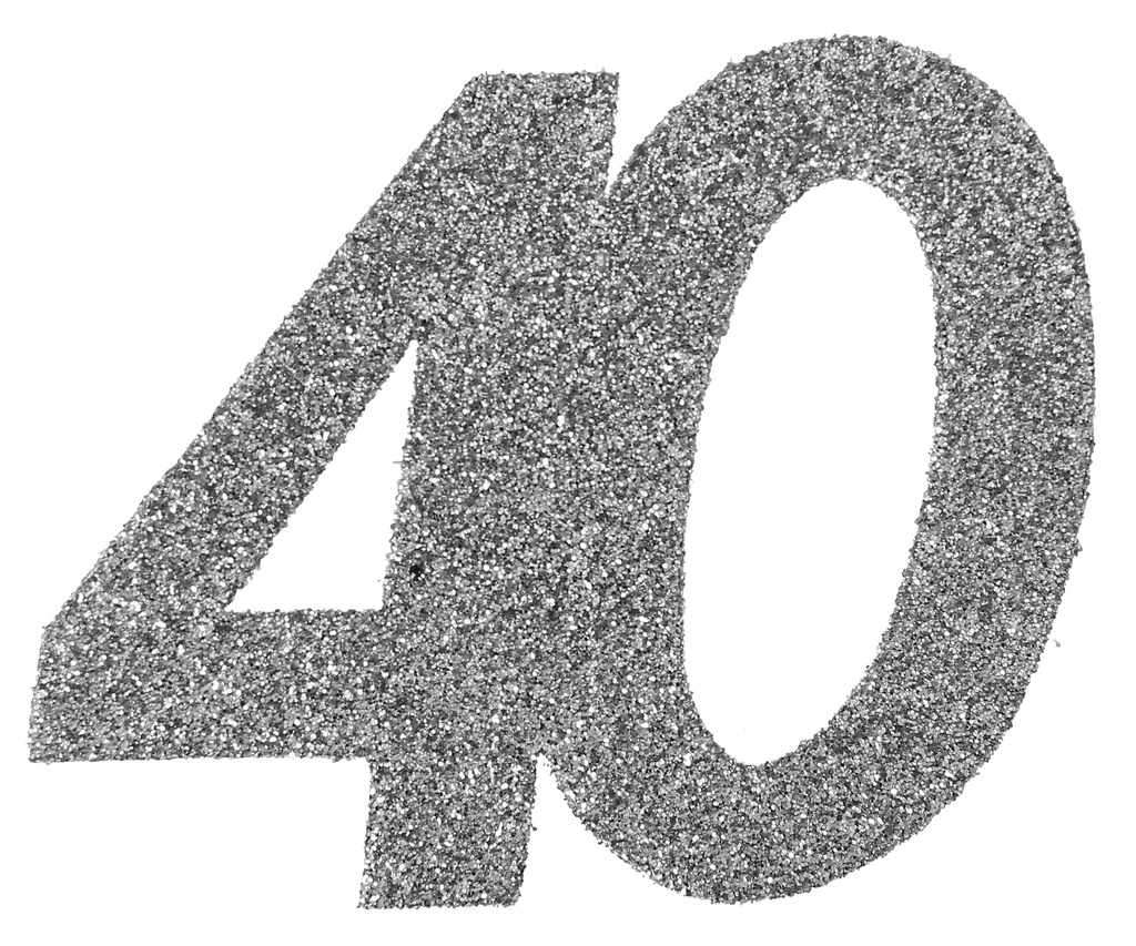 Confettis 40 ans paillettes argent