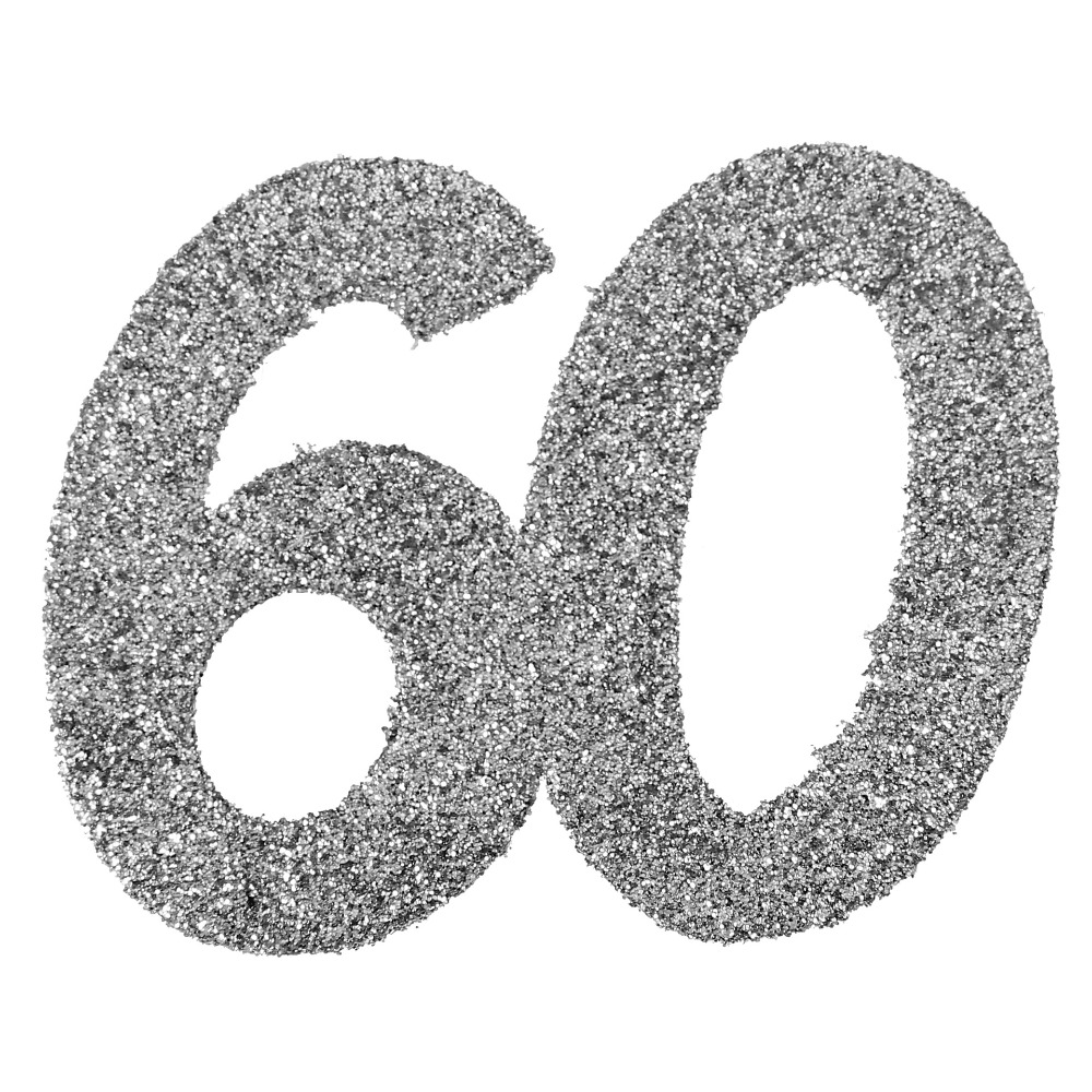[SAN4532/60] Konfetti 60 Jahre Glitzer silber