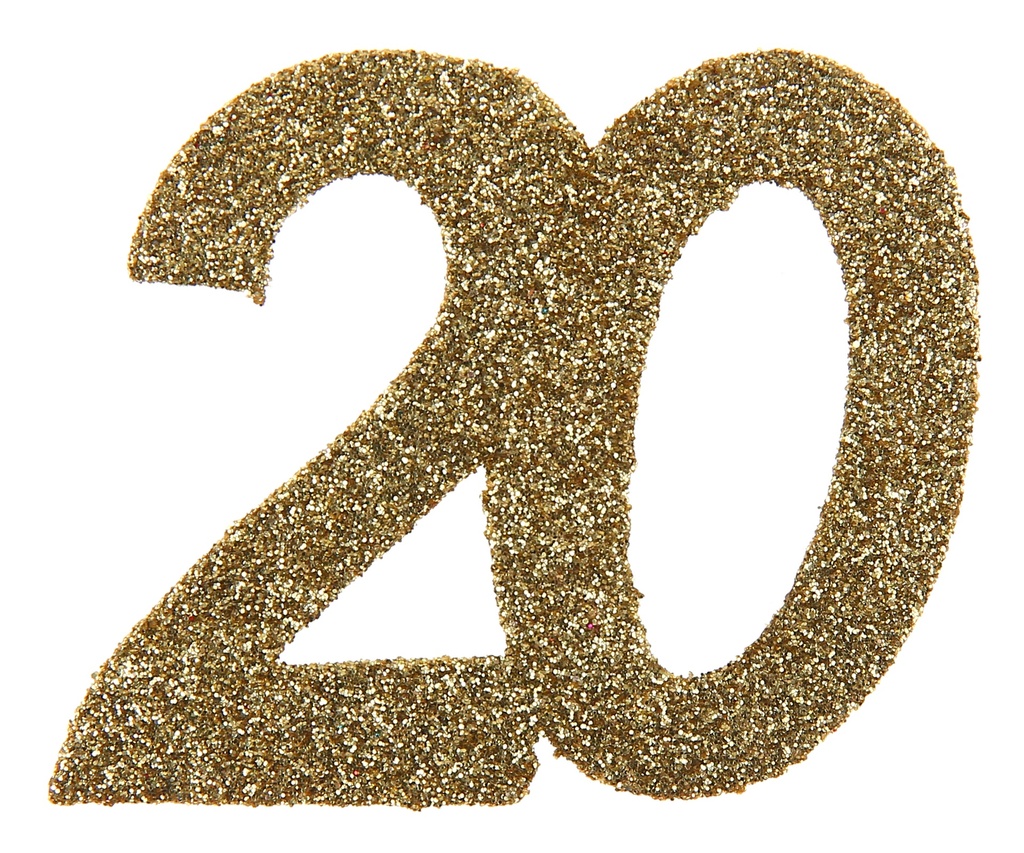 Confettis 20 ans paillettes or