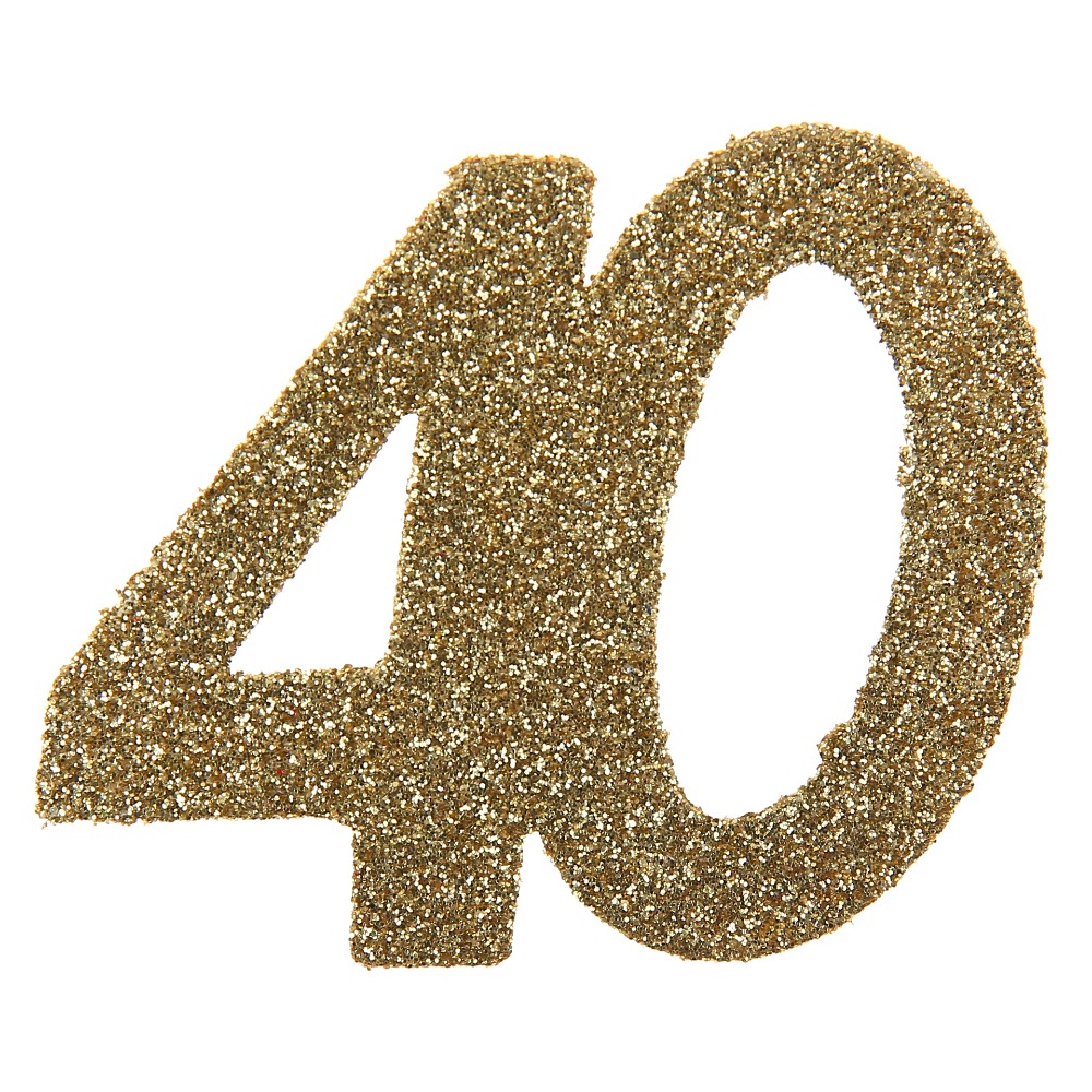 [SAN4604/40] Confetti 40 years glitter gold