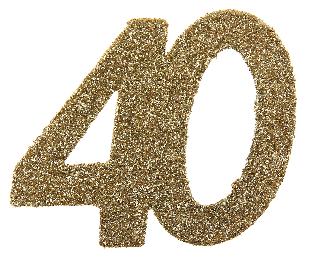Confettis 40 ans paillettes or