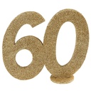 60th Birthday Table Centrepiece Gold Glitter