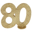Centre de table 80 ans paillettes or