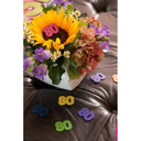 Confettis de table en bois 80's, paquet de 10 