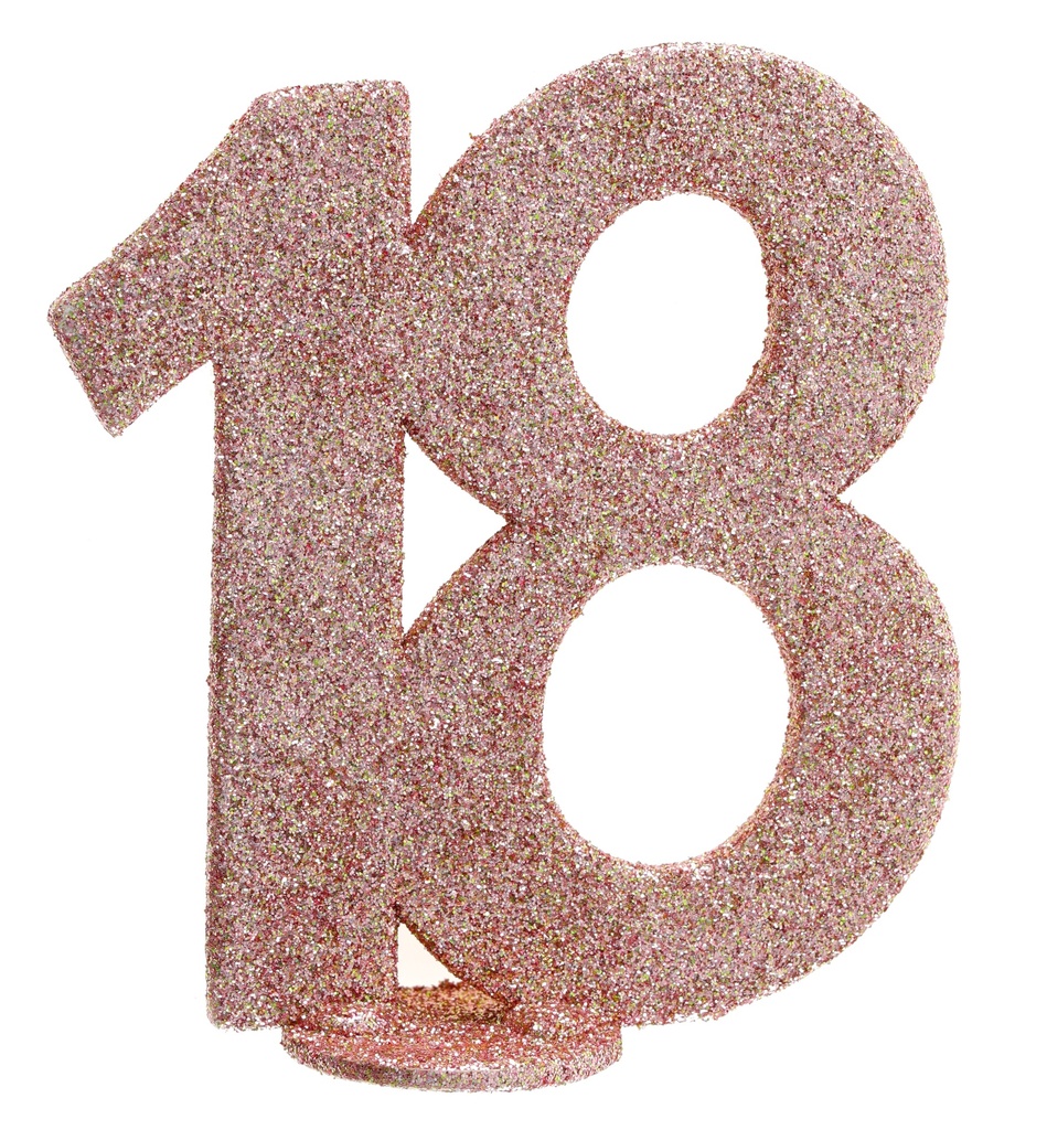 Centre de table 18 ans paillettes rose gold