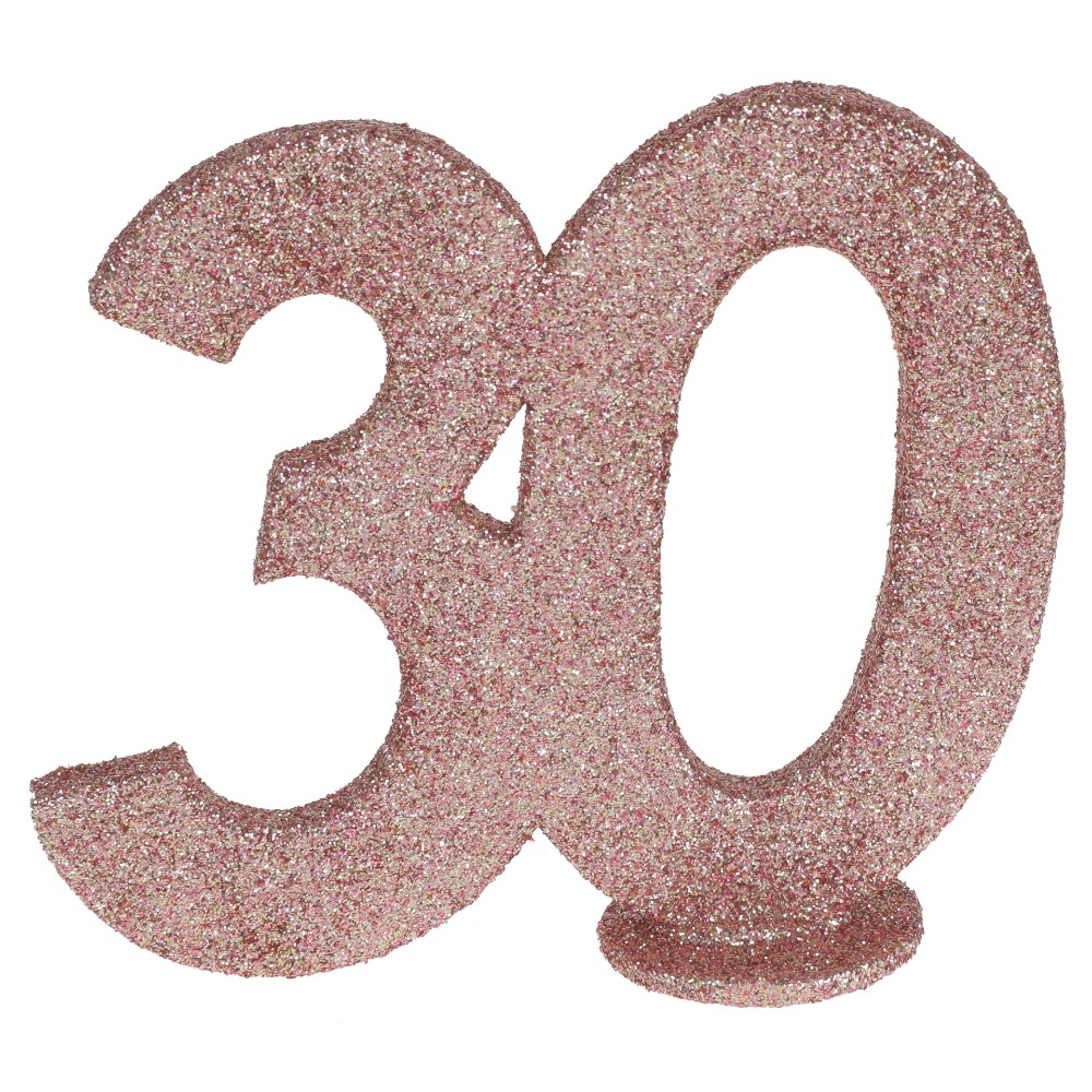 [SAN6915/30] Centre de Table 30 ans paillettes rose gold