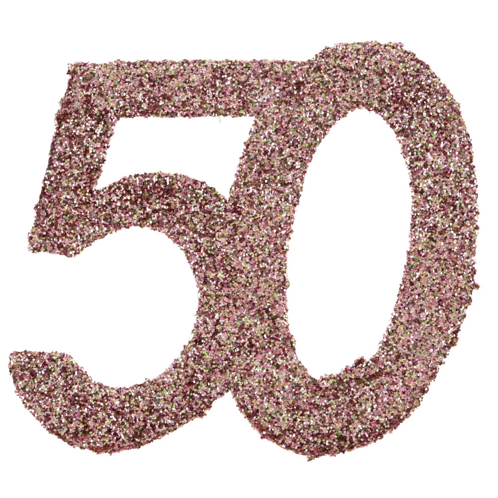[SAN7306/50] 50th Birthday Confetti Rose Gold Glitter