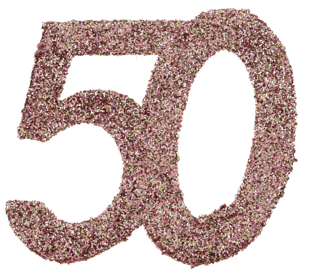 Confettis 50 ans paillettes rose gold