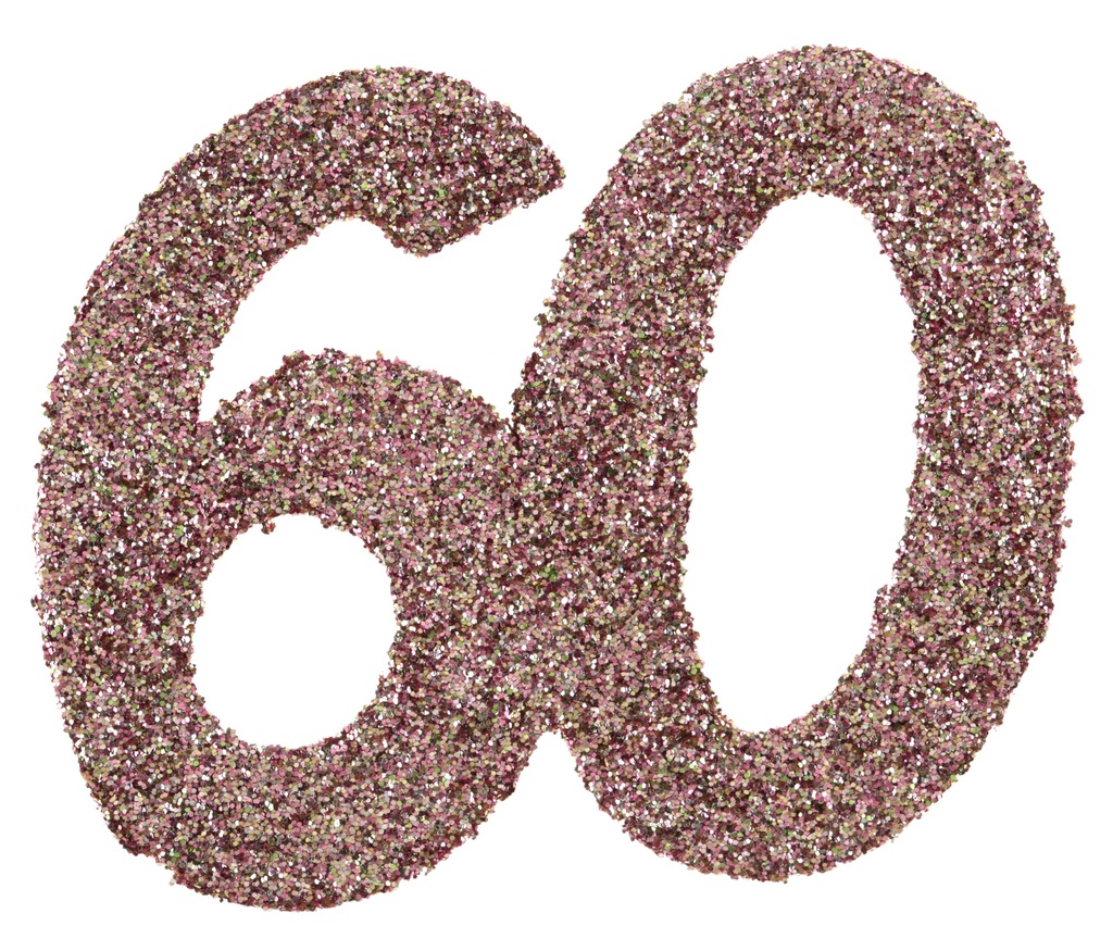 Confettis 60 ans paillettes rose gold