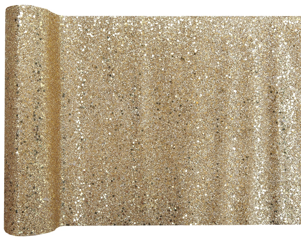 [SAN7469] Gold Glitter Table Runner 28 cm x 3 m
