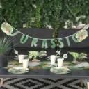 Guirlande dinosaure "Jurassic" verte