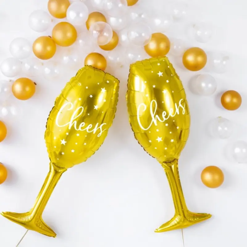 [PARFB52M-019] Champagne Glass Balloon "Cheers" 80 cm