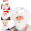 Perruque et barbe bouclée blanche 