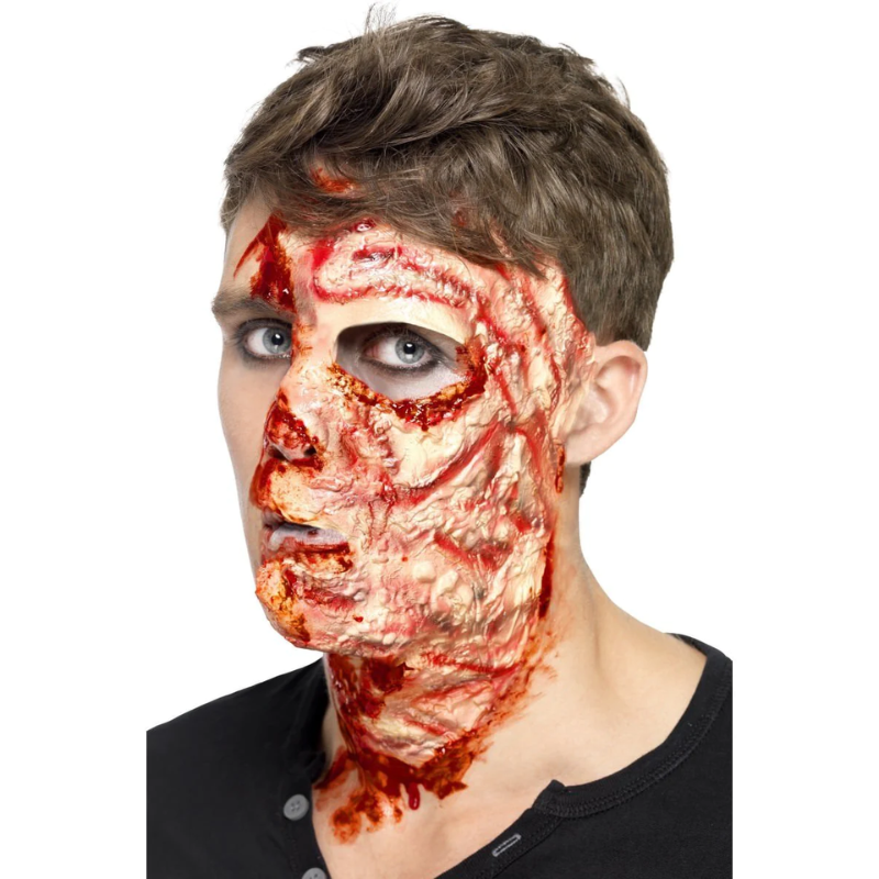 Maquillage FX visage brûlé en latex