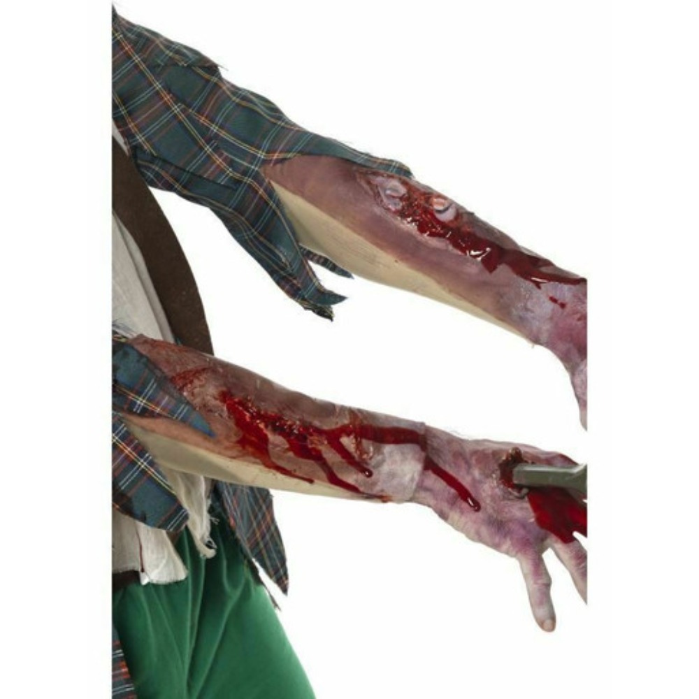 [SMI36975] Bloody Latex Sleeve with Scars and Broken Bone
